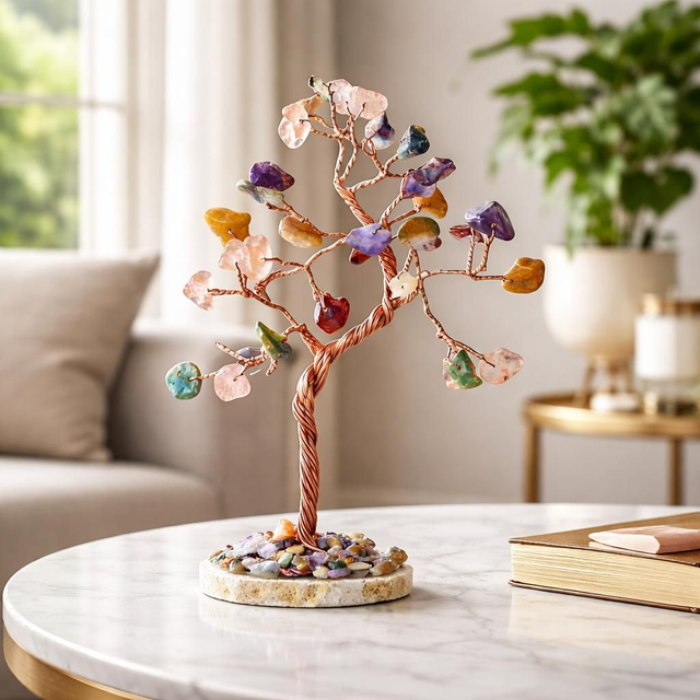 Arbre "Chakras" sur agate