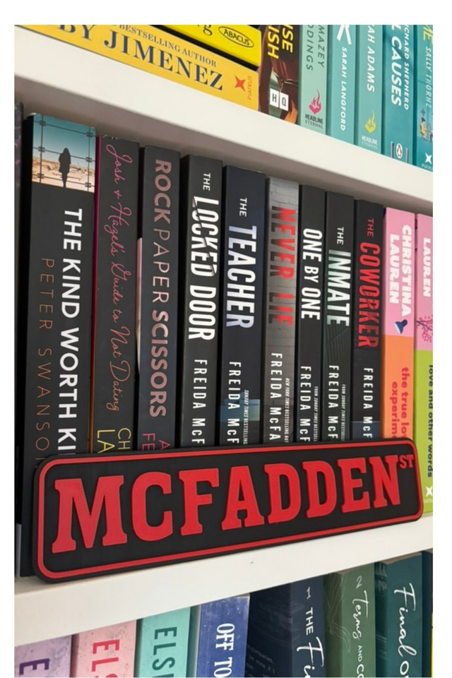McFadden St | Bookcase Sign