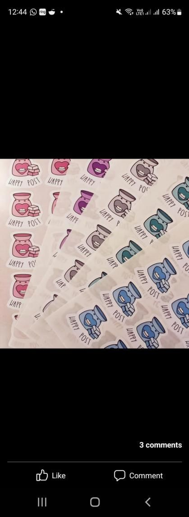 Happy Post Wax Melt Stickers 