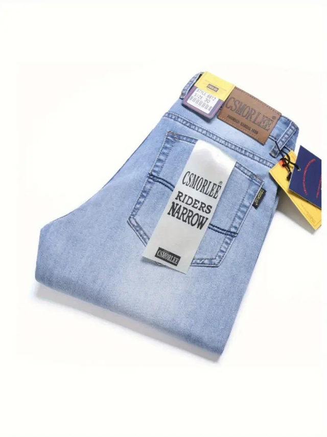 Men's straight loose stretch slim jeans