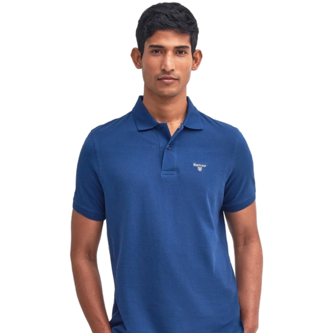 Barbour Lightweight Sports Polo Deep Blue