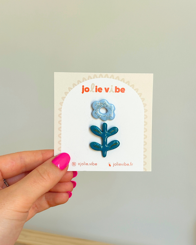 Fleurs - Duo de pin's
