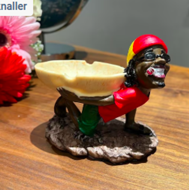 Prachtige asbak Jamaicaanse roker (13cm)