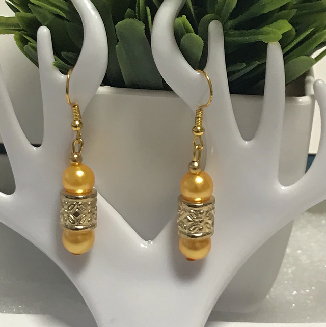 Yellow Dangling Earrings-YDE13