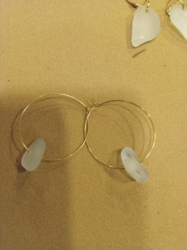 Orecchini Sea Glass cerchio 2