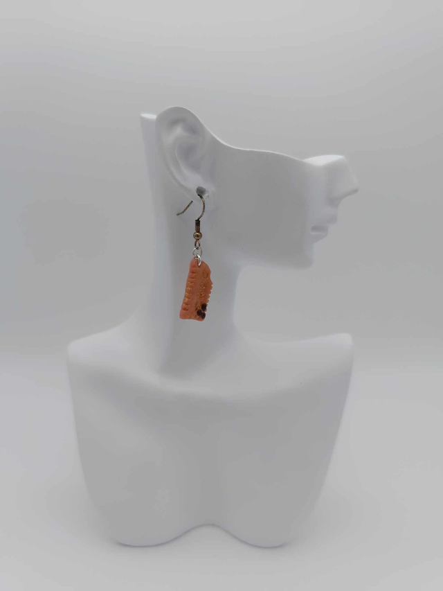 Boucles d&#039;oreilles en porcelaine froide Gâteau Croc&#039;