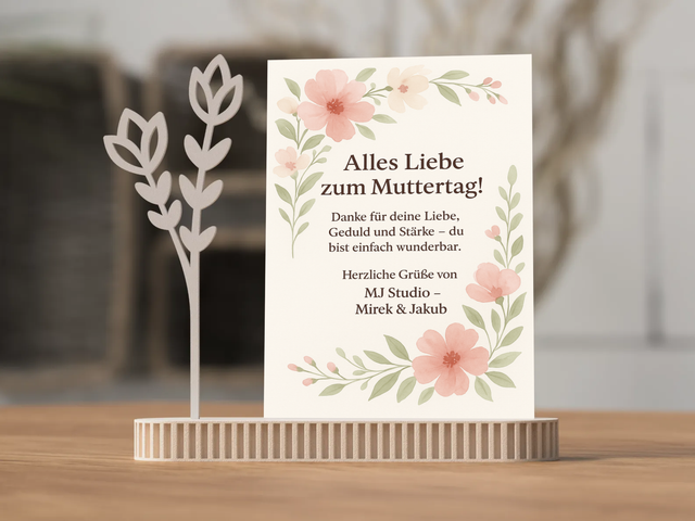 Fotohalter mit Blumenslot