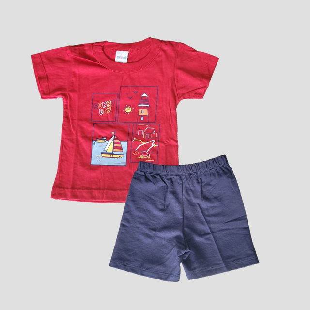 Conjunto Menino Moletinho Vermelho (1)