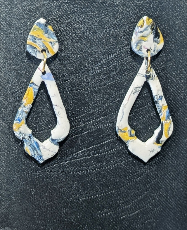 Boucles d'oreilles marbré