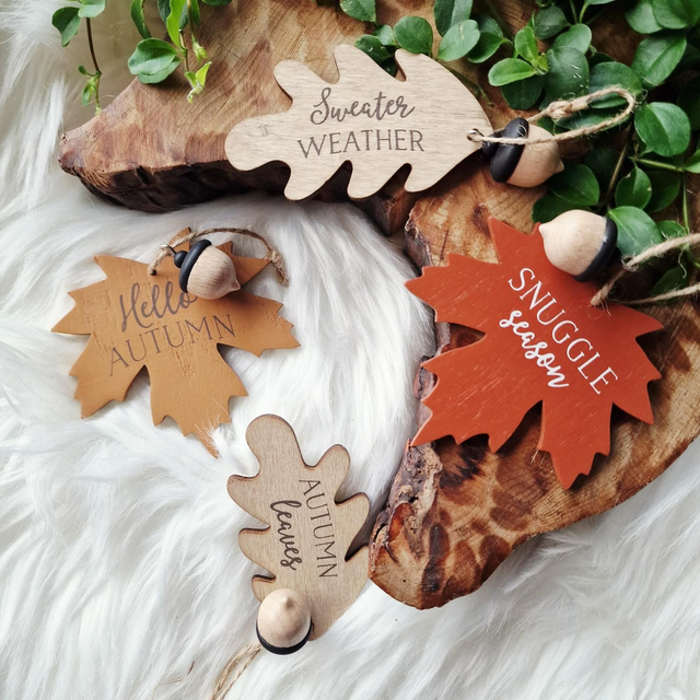 Wooden Autumnal signs