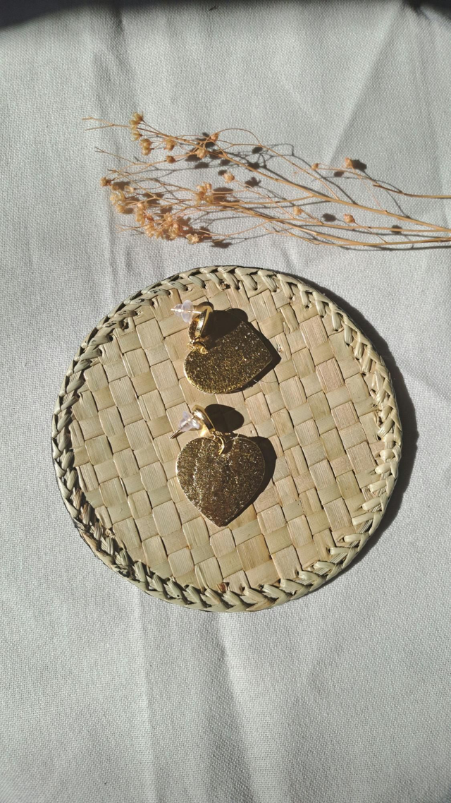 Boucles d'oreilles en matière végétale d'ananas 