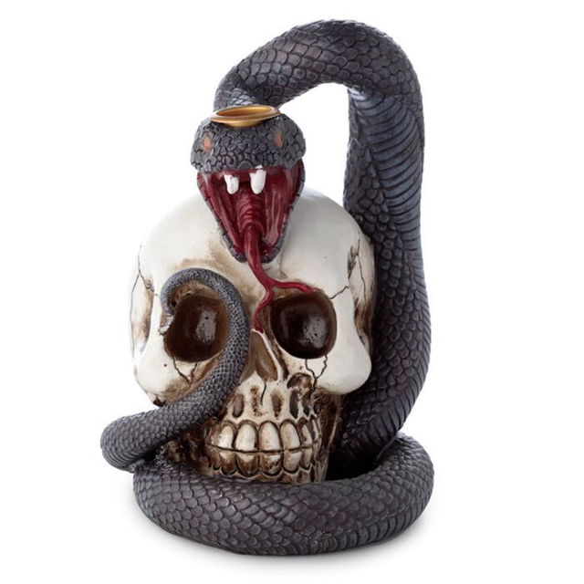 Brûleur d'Encens à Refoulement Reflux Backflow - Serpent & Crâne