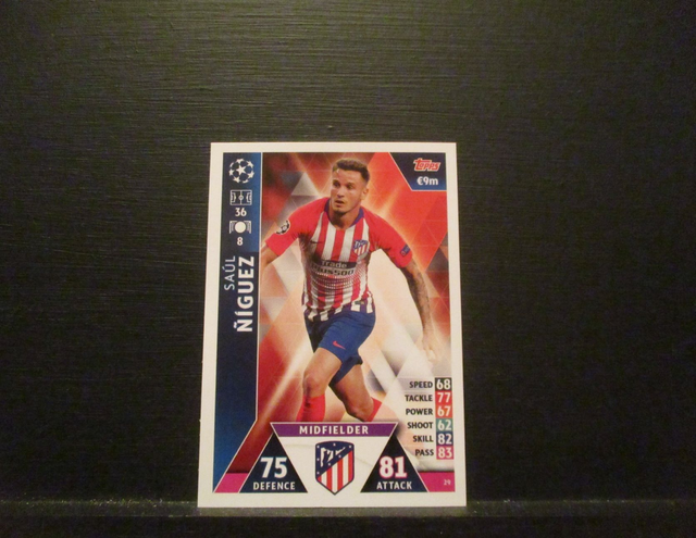 Saul Niguez - UEFA Champions League Match Attax 2018/19 Original Trading Card #29