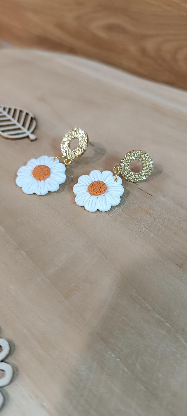 Boucles d'oreilles - Marguerites pendantes