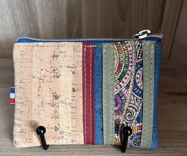 Porte monnaie naturelle bleu « psyché »