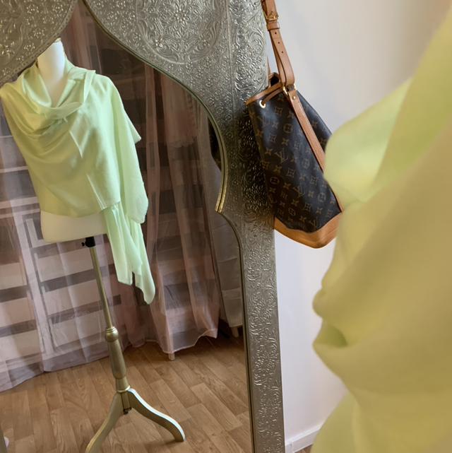 Châle en cachemire vert 