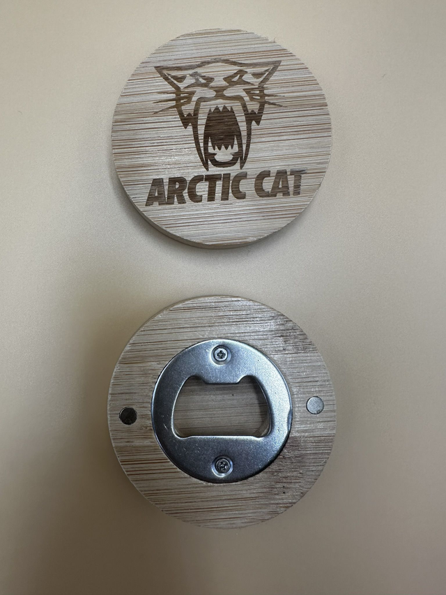 Bottle opener fridge magnet