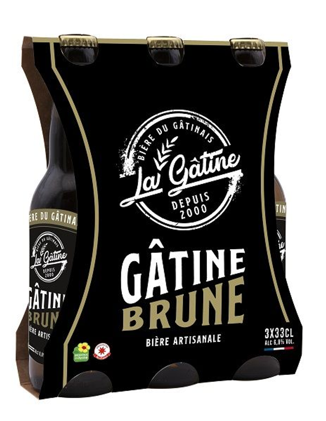 pack de 3 bières brune &quot;La Gâtine&quot; 33 cl