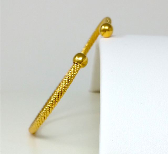 BRACELET FEMME JONC REGLABLE DORE LAITON DORE - BJRD0801