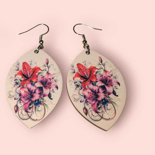 N°13 Boucles d'oreilles rugby fantaisie hypoallergénique 