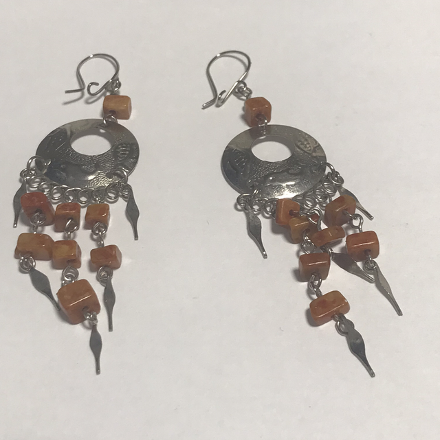 Peach Vintage Drop Earrings- PVD01