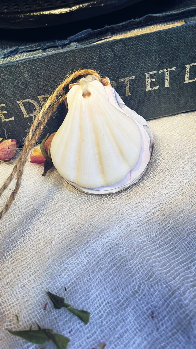 Shell book charm