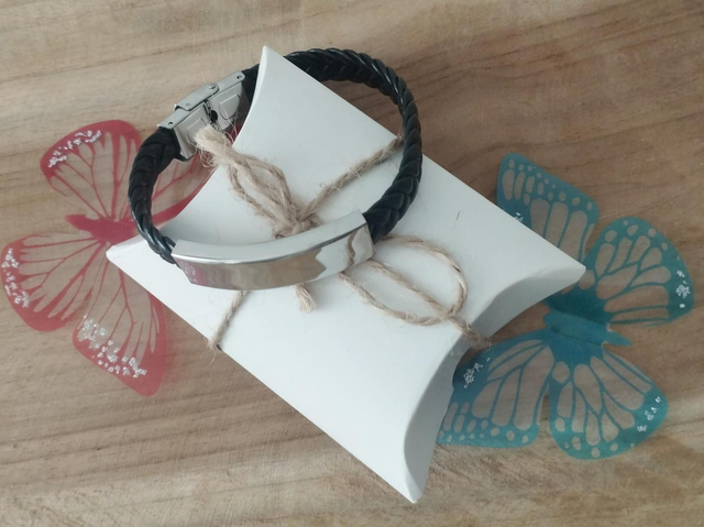 Bracelet cuir tressé 