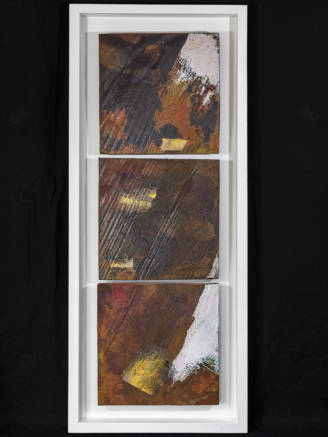 Raku Wall Tiles including frame and mounting plate No 2