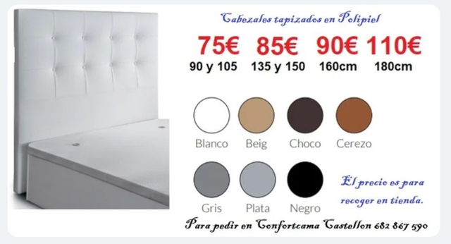 CABEZALES TAPIZADO POLIPIEL