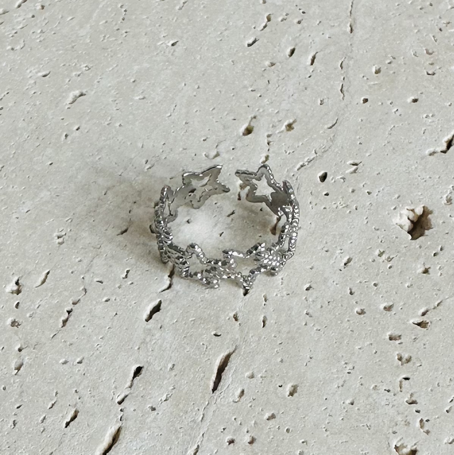Ring sterren zilver