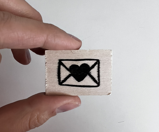 Tampon lettre d'amour (Jour 3 - Stamp-Tober 2025)