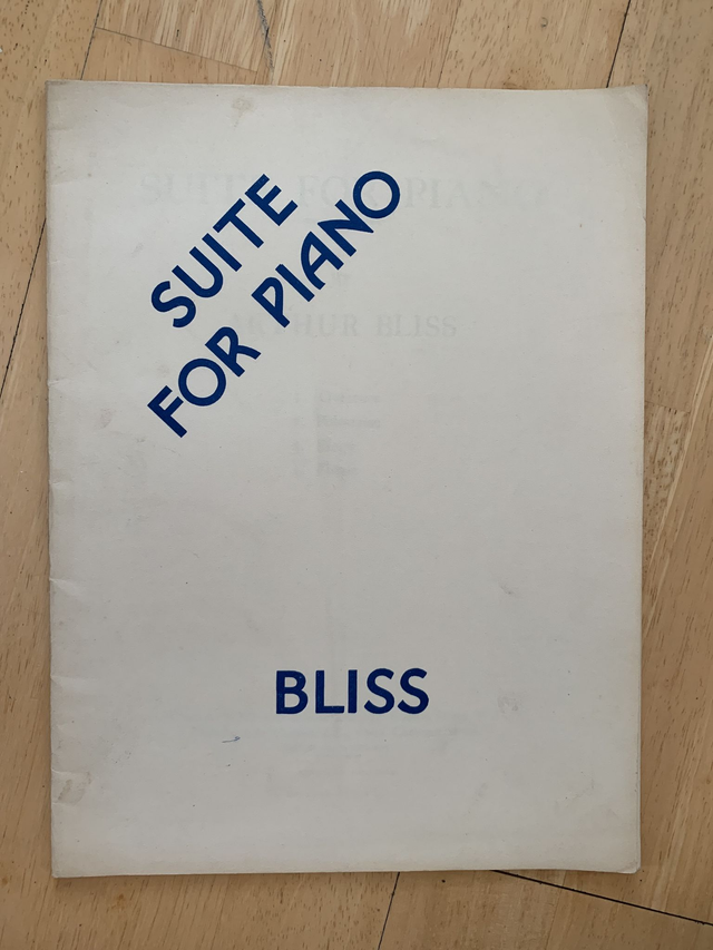 Suite for Piano Arthur Bliss Sheet Music