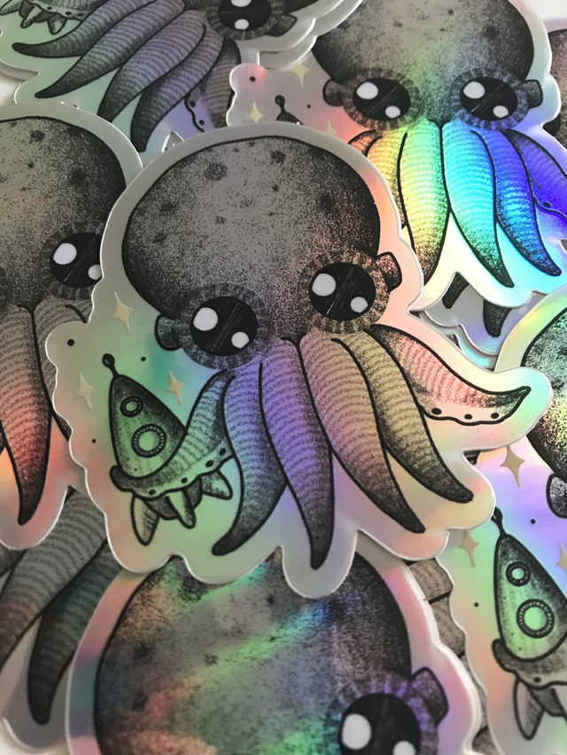 Sticker poulpie de l’espace