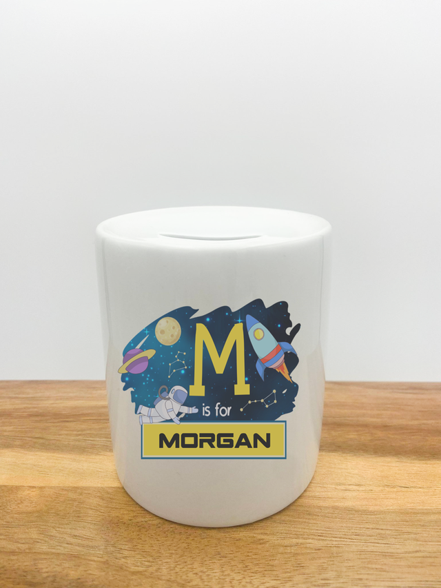 Personalised Money Box - Space