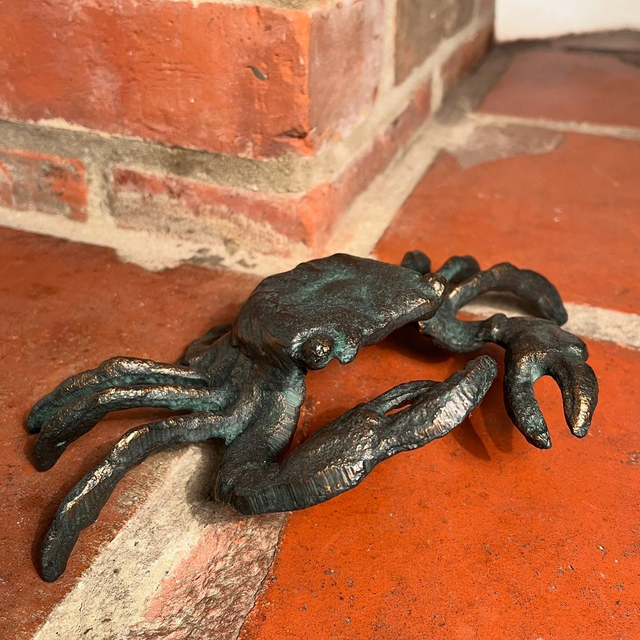 A Contemporary Bronzed Sculpture of a Crab