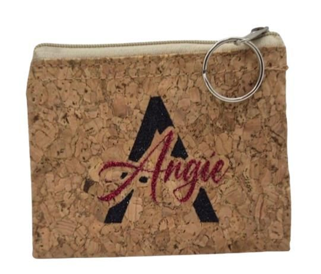 Porte-monnaie en liège, porte-clés personnalisable