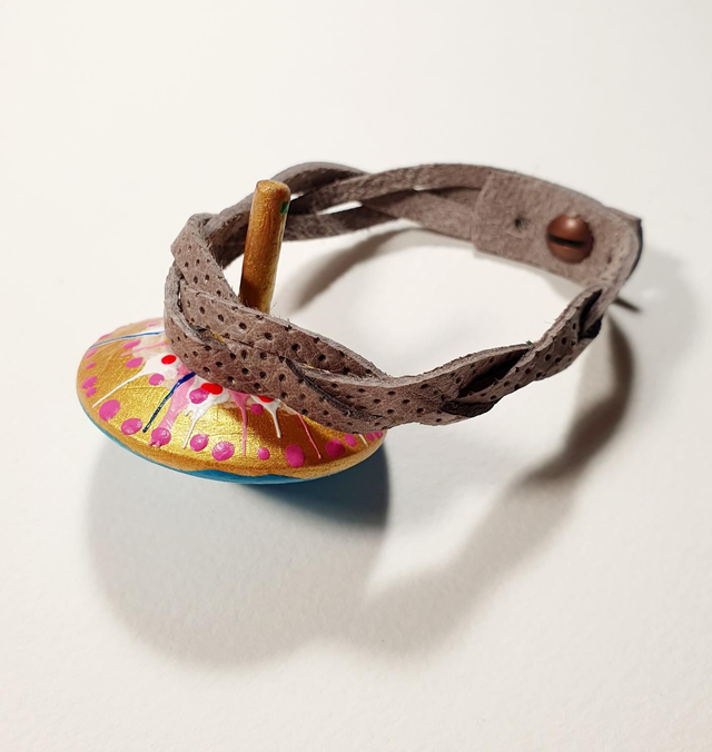 Bracelet Tressé Marron Taupe