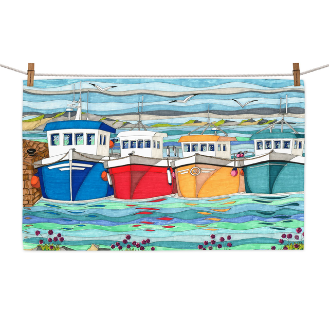 Safe harbour - tea towel