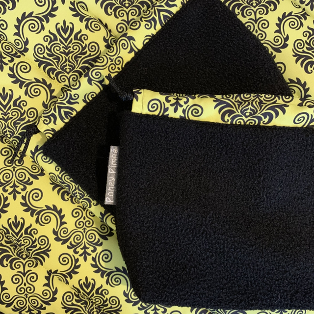 Pochons d’étrier art déco jaune