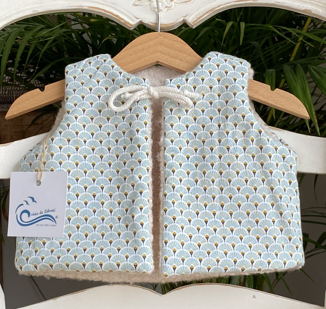 Le Petit Berger 🌿 – Gilet enfant réversible 12 mois