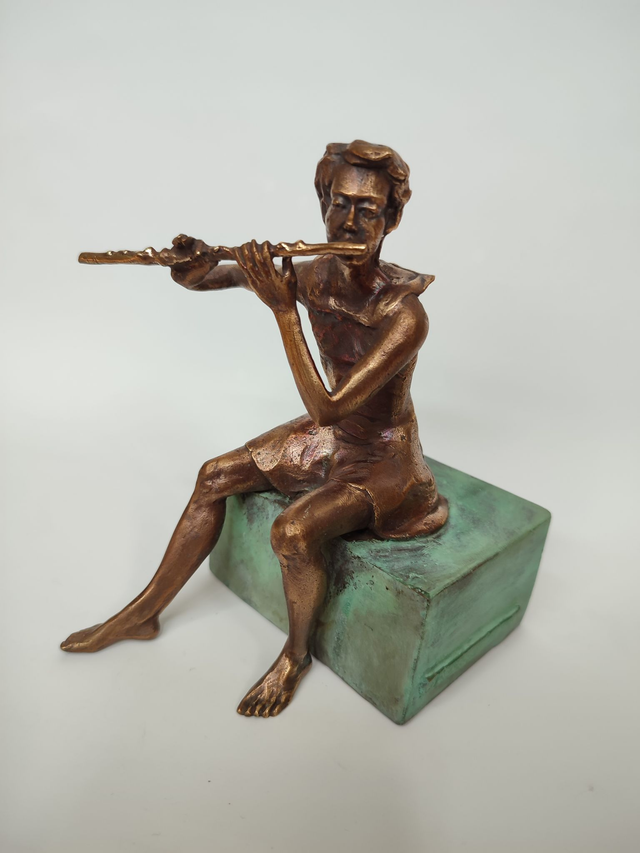 Flecistka, 14x10x12 brąz unikat 2023