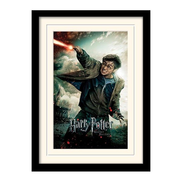 HARRY POTTER - Deathly Hallows Wand - Impression encadrée 30x40