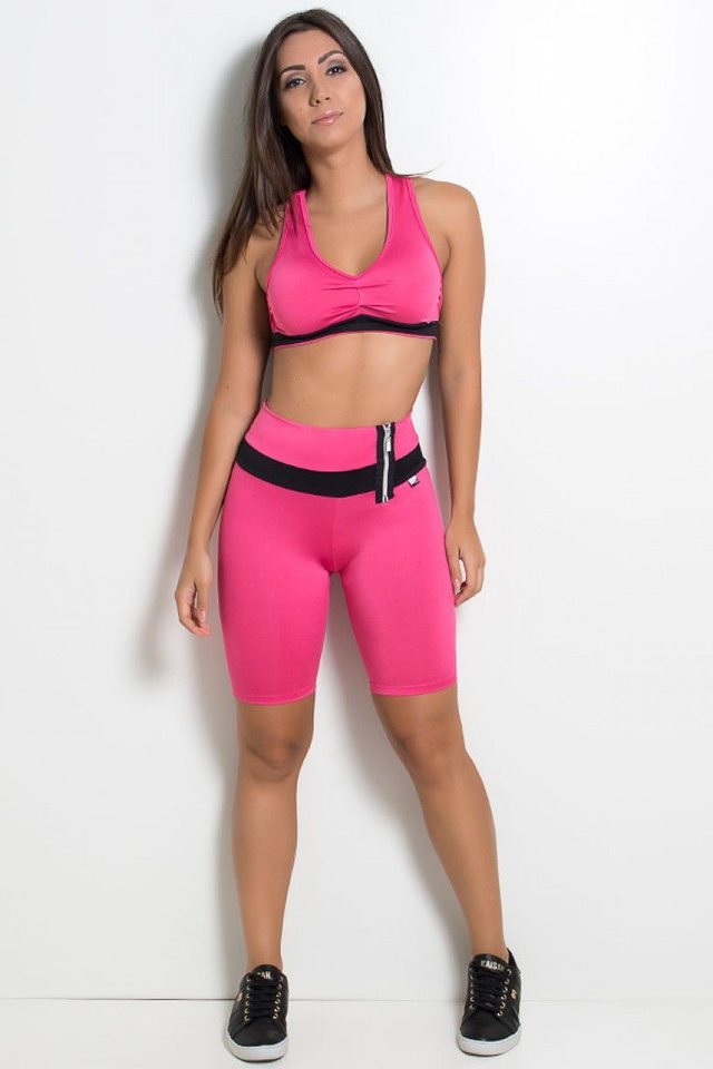 Conjunto Fitness Top sem Bojo com Bermuda | Kaisan