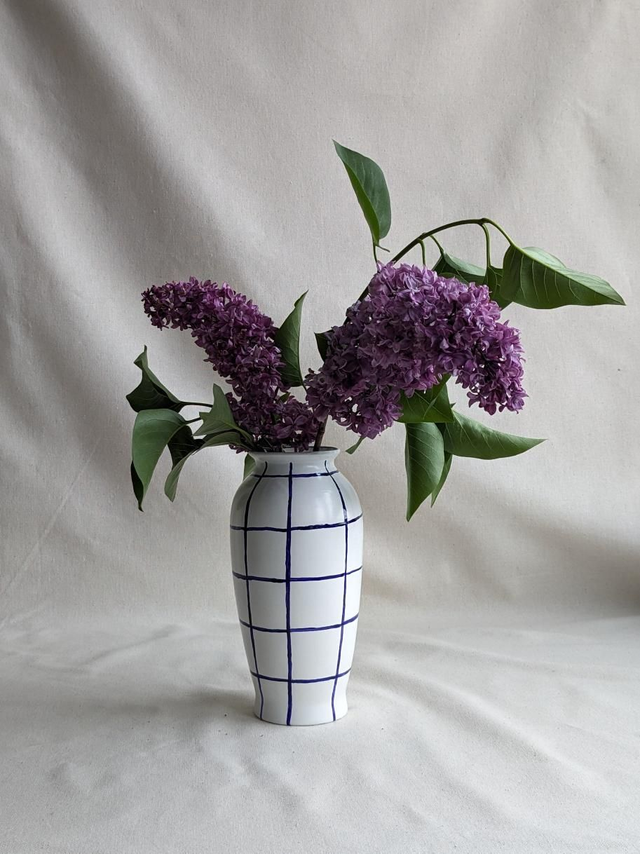 Vase Charlie - rayures bleues