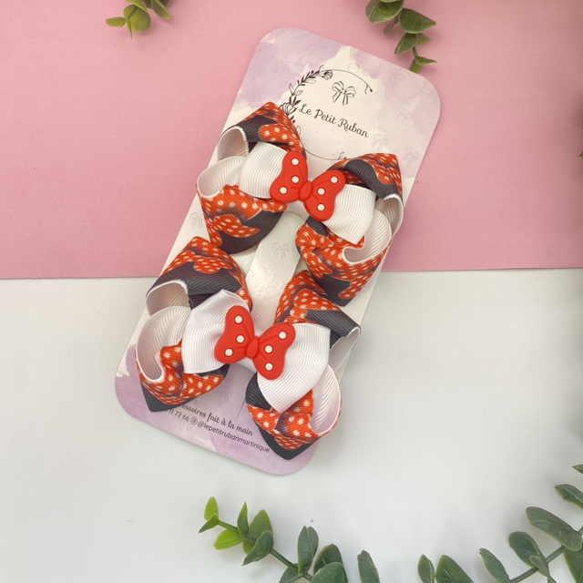 Paire de barrettes Minnie