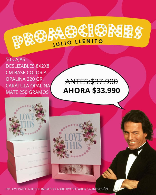 PROMOCIÓN JULIO- CAJAS DESLIZABLES POP
