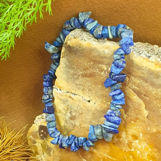 Bracelet en chips de Lapis-lazuli 