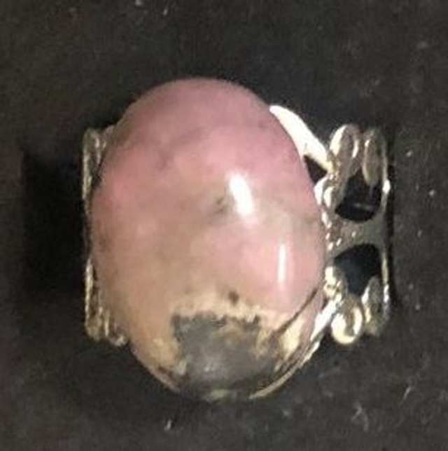 rhodonite (bague baroque argentée) 