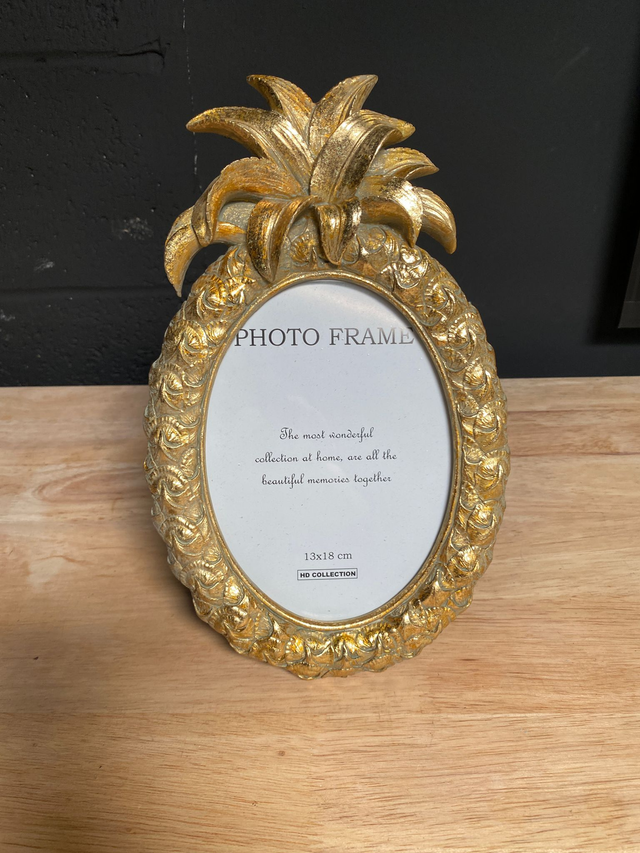 Décoration Cadre Photo Ananas (Doré)