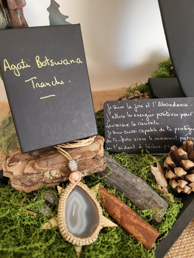 Pierre de l’âme : Agate Botswana